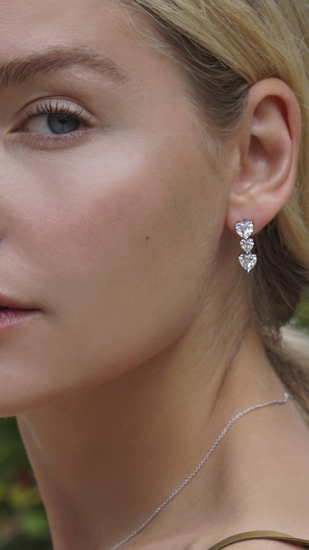 Gramercy Tri Heart Drop Earrings