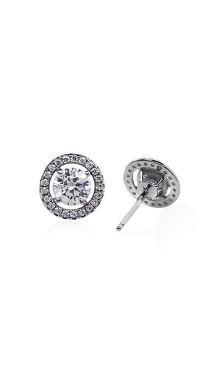 Gwen Studs White Gold Plated