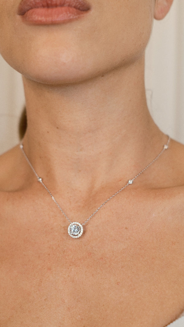 Gwen Station Necklace Sterling Silver