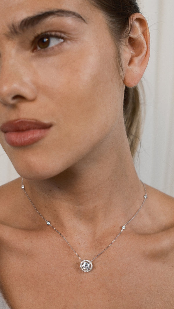 Gwen Station Necklace Sterling Silver