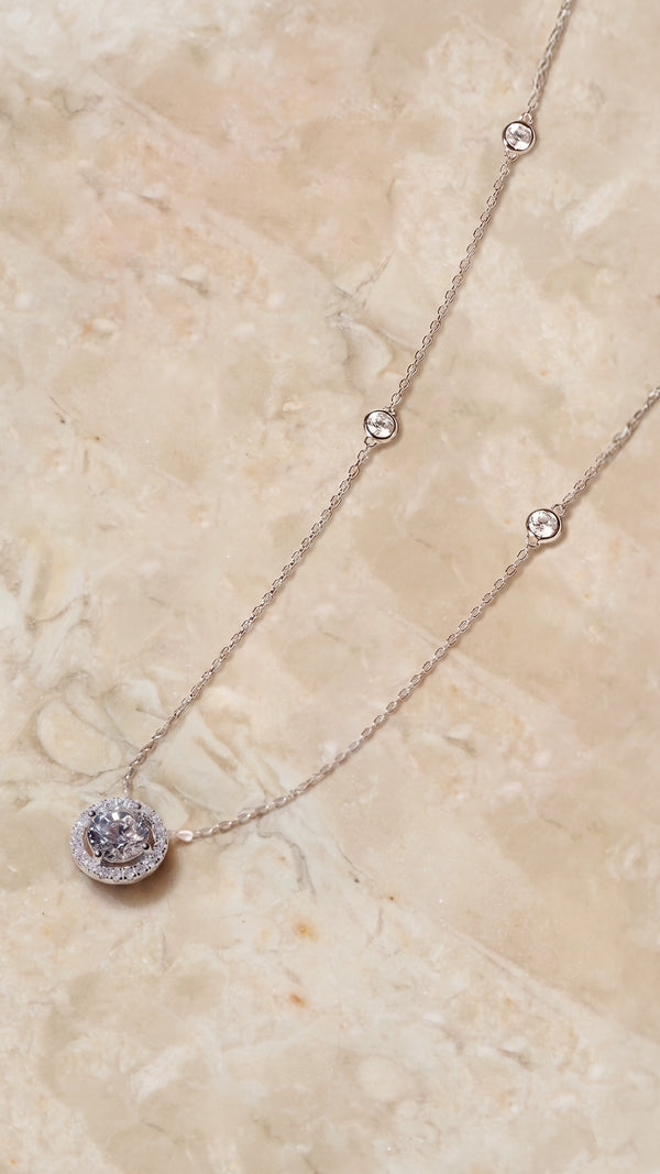 Gwen Station Necklace Sterling Silver