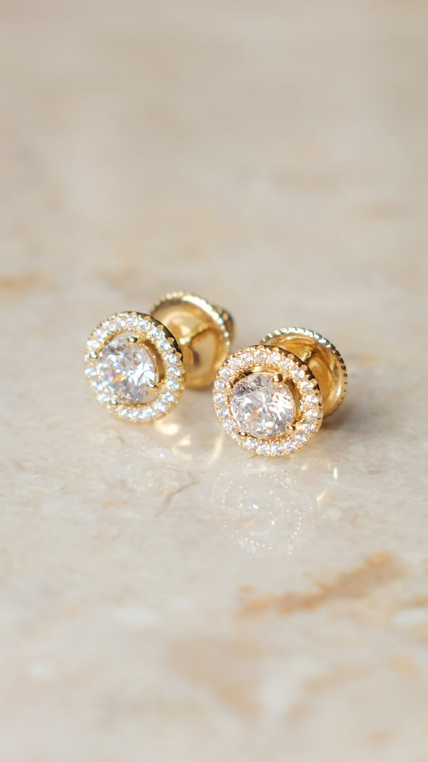 Gwen Stud Earrings Gold Vermeil