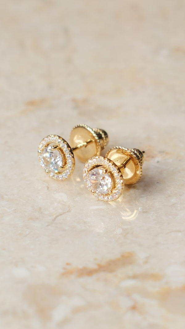 Gwen Stud Earrings Gold Vermeil