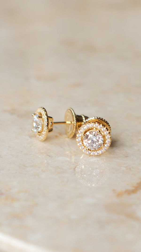Gwen Stud Earrings Gold Vermeil