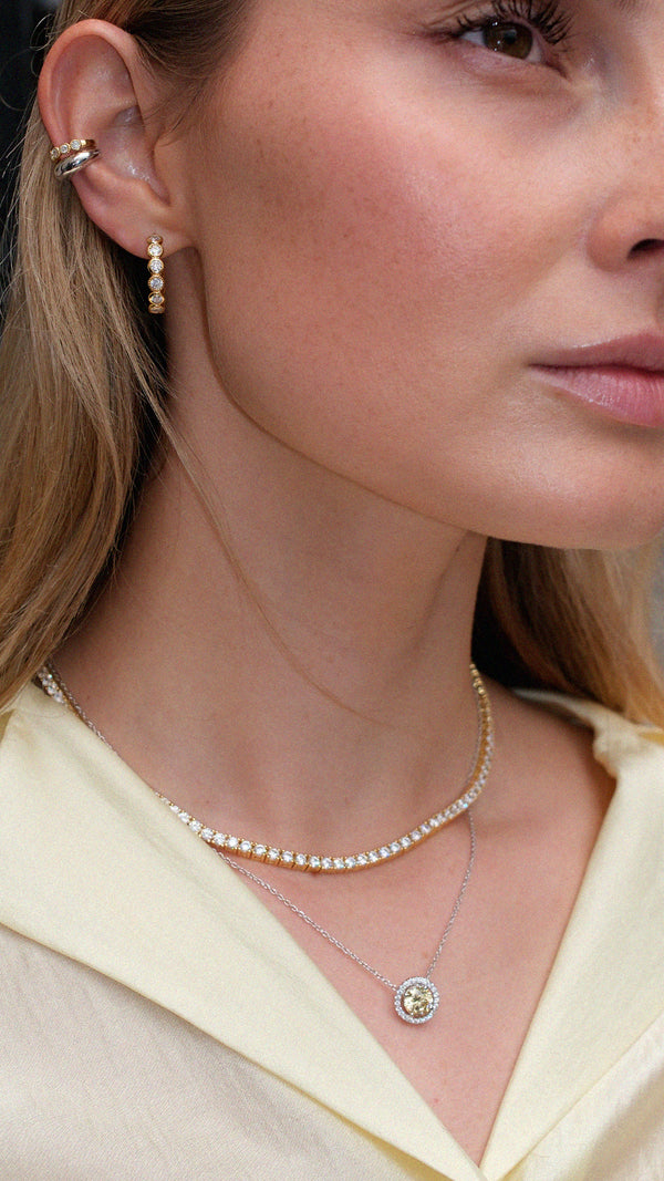 Gwen Yellow Necklace Sterling Silver