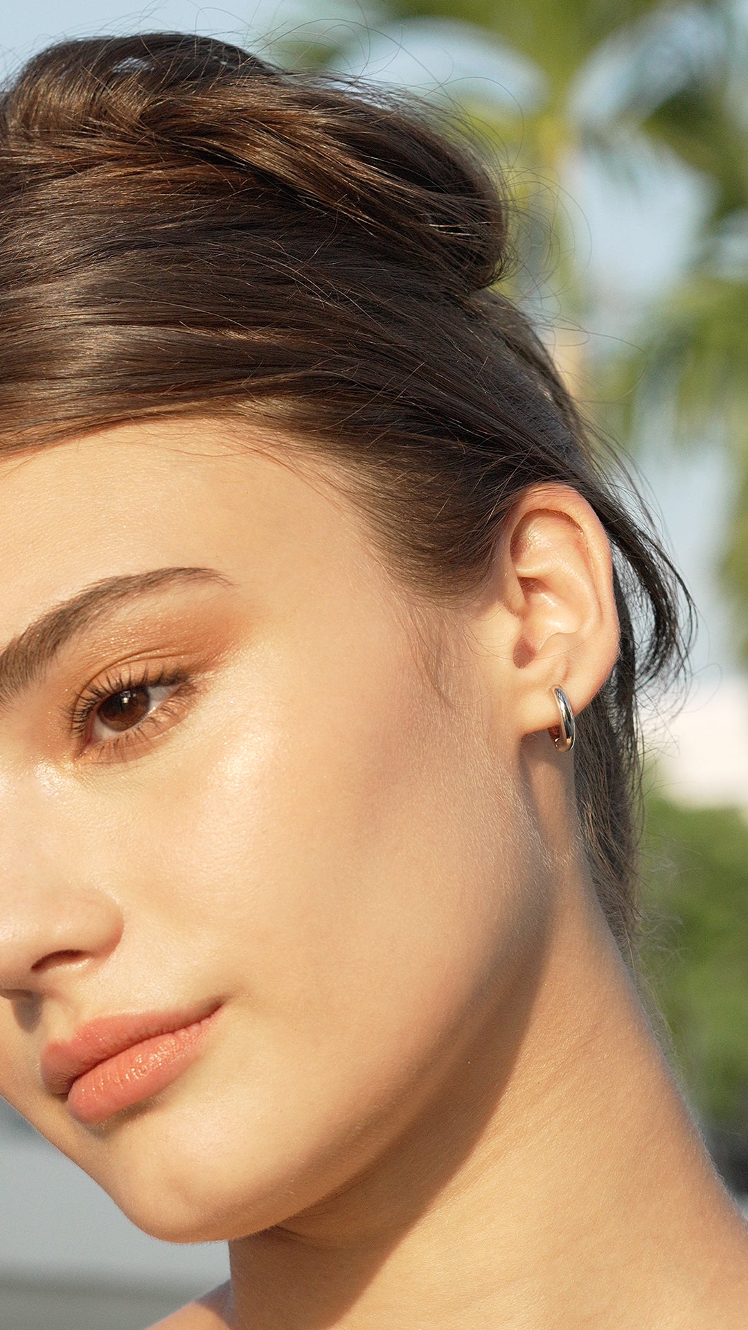 Haley Hoops Small Silver