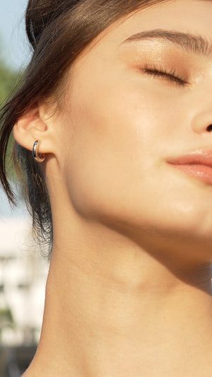 Haley Hoops Small Silver