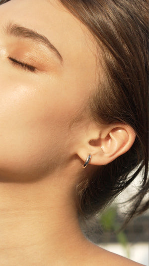 Haley Hoops Small Silver