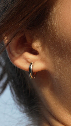 Haley Hoops Small Silver