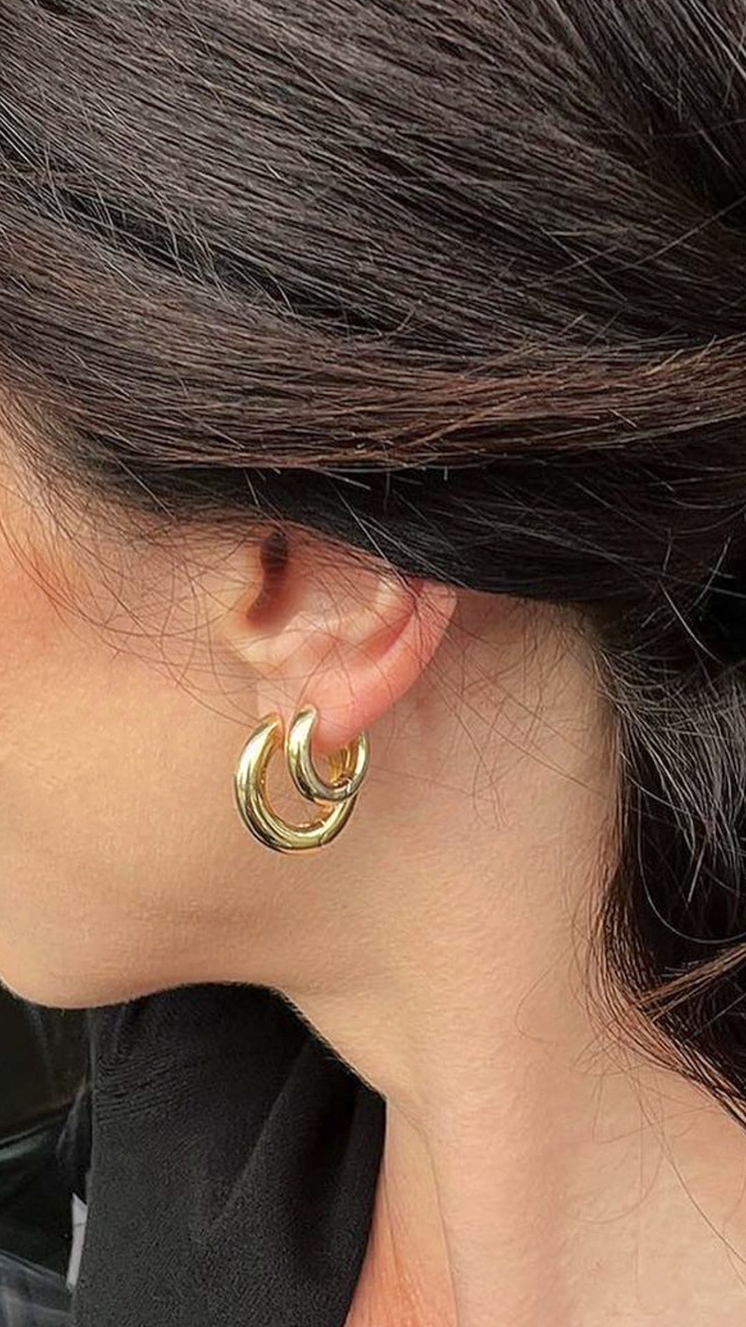 Haley Hoops Large Gold Vermeil