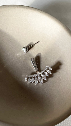 Heiress Ear Jacket White Gold Plated