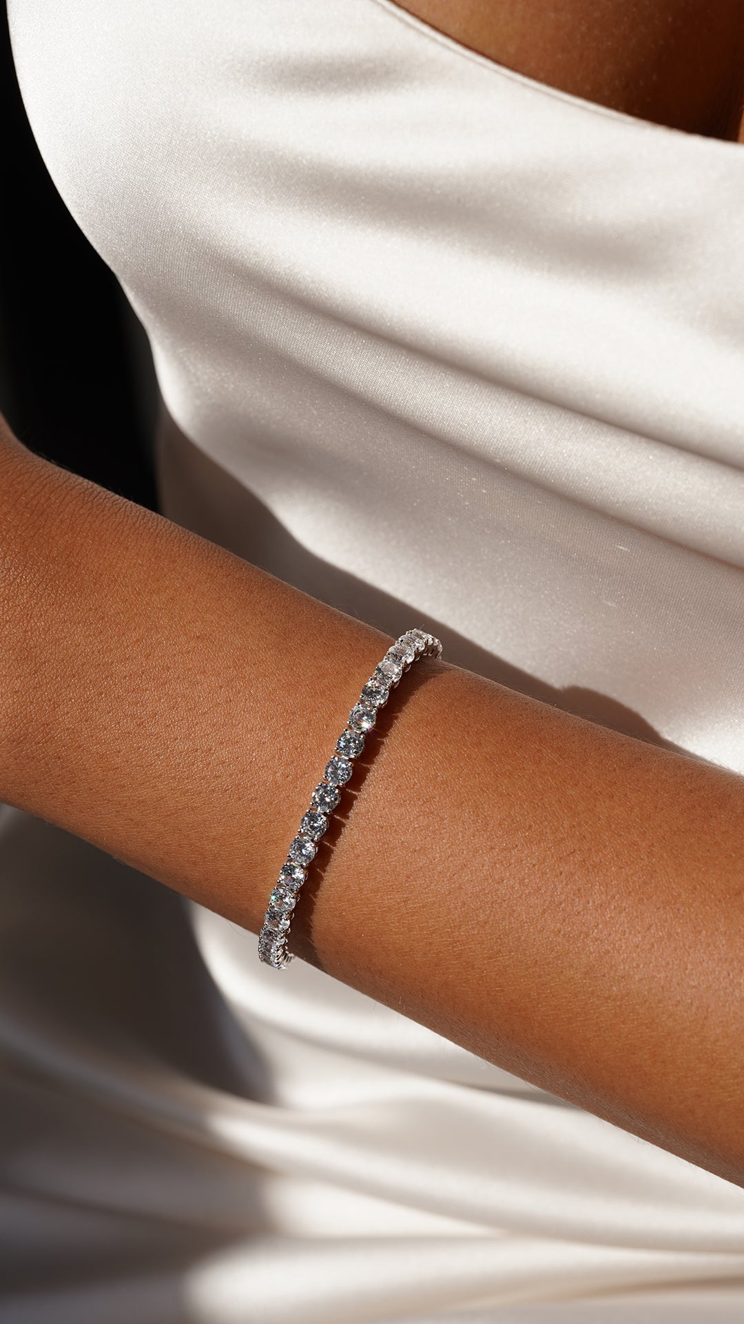 Hailey Round Prong Tennis Bracelet Sterling Silver CARAT