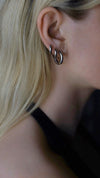 Haley Hoop Earrings Small Sterling Silver