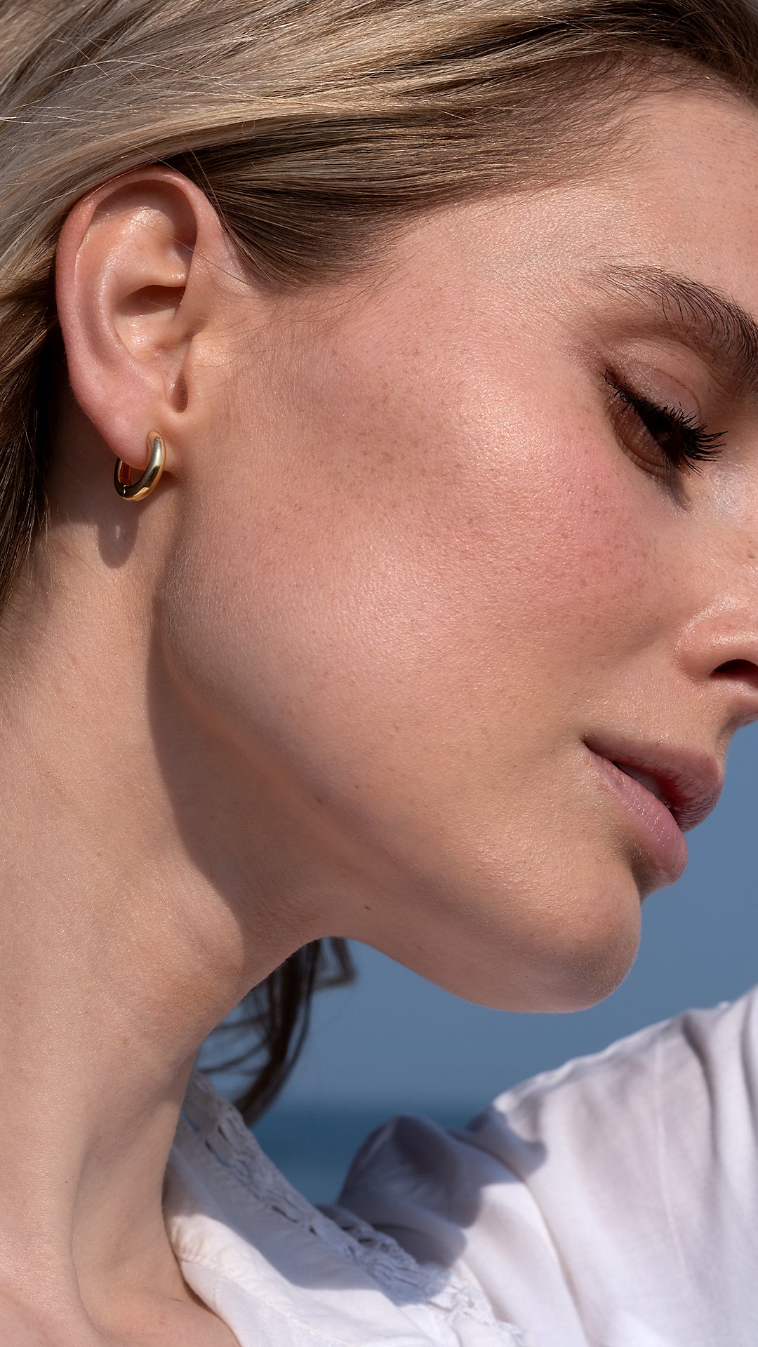 Haley Hoop Earrings Small Gold Vermeil