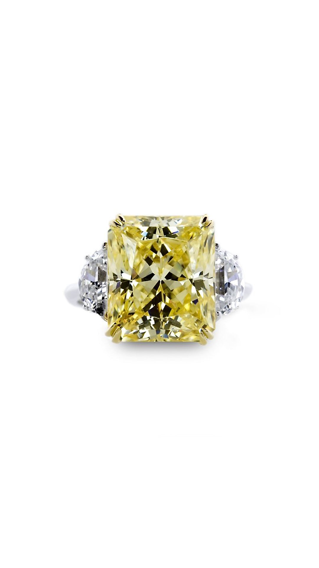 Harlow Yellow Ring 9K White Gold