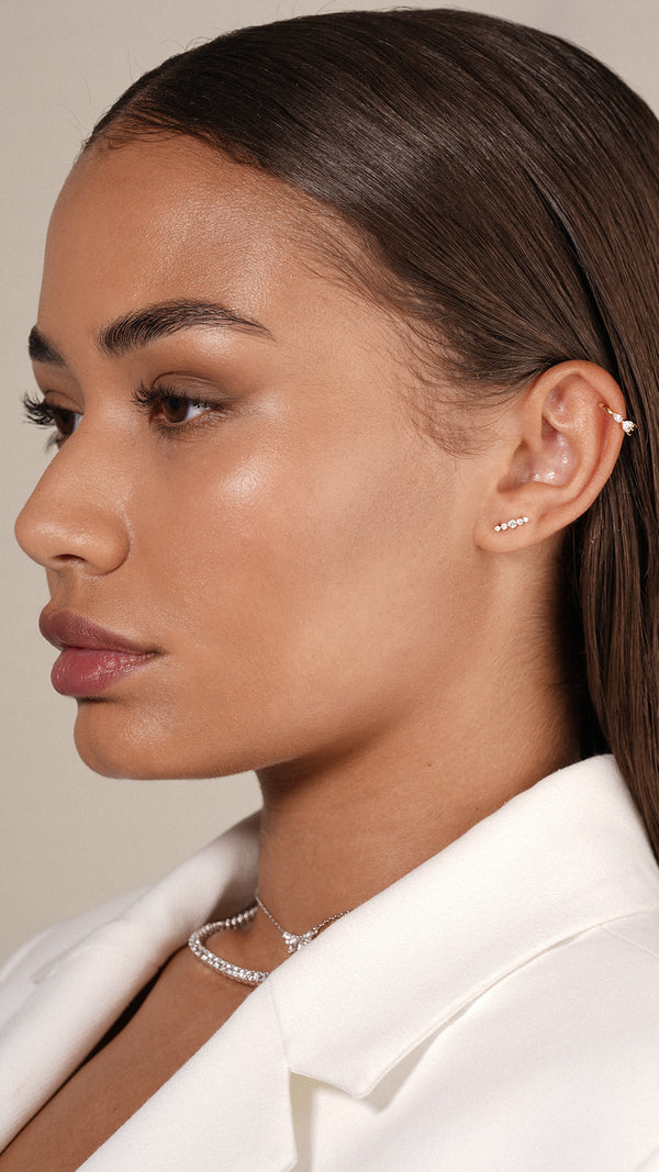 Haru Stud Earring Gold Vermeil