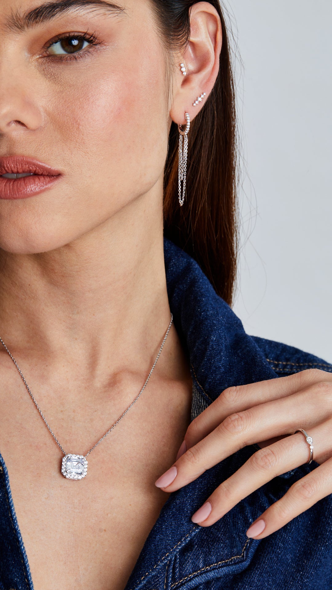 Misha Grand Necklace Sterling Silver