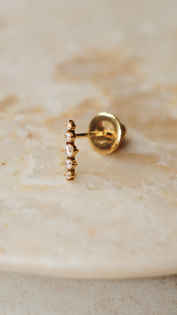 Haru Stud Earring Gold Vermeil