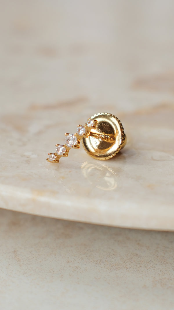 Haru Stud Earring Gold Vermeil