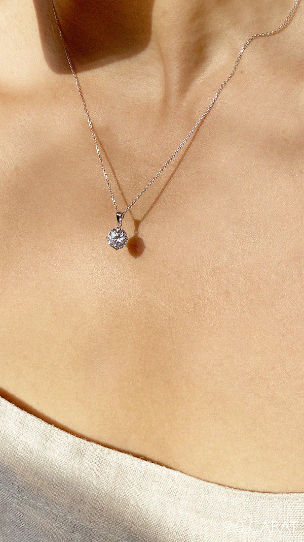 Hazel Necklace 9K White Gold