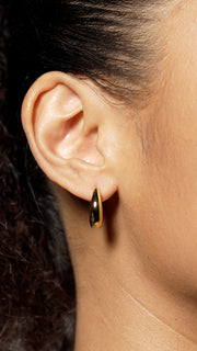 Hera Nude Hoop Earrings Gold Vermeil – CARAT* London UK