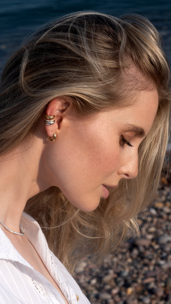 Hera Cuff Earring Nude Gold Vermeil