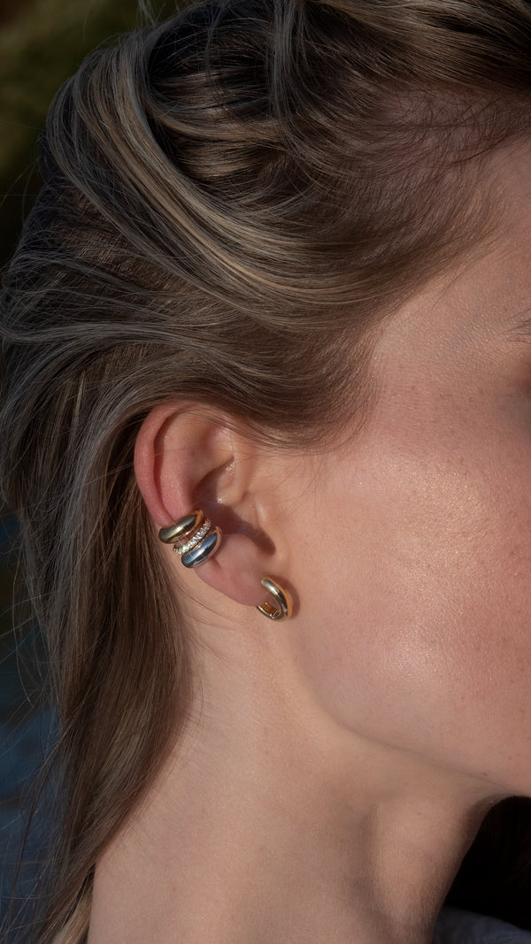 Hera Cuff Earring Nude Gold Vermeil
