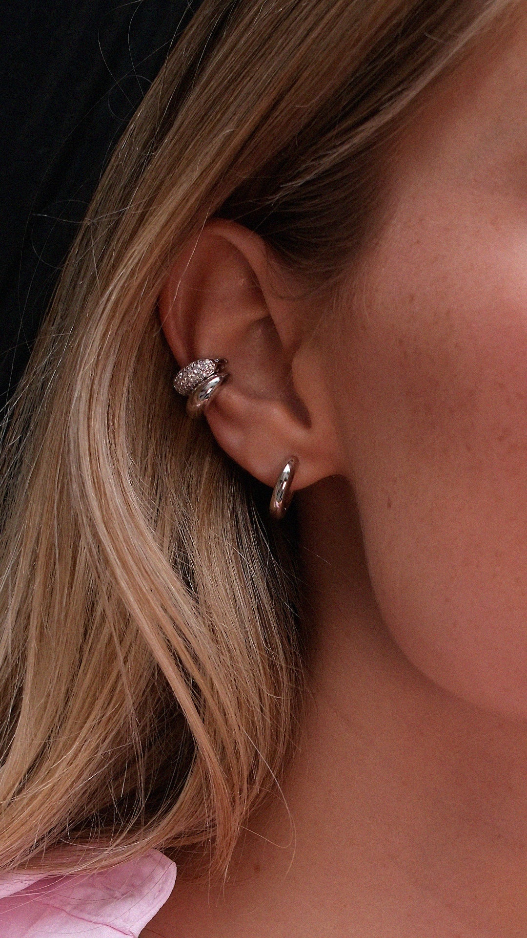 Hera Cuff Earring Nude Sterling Silver