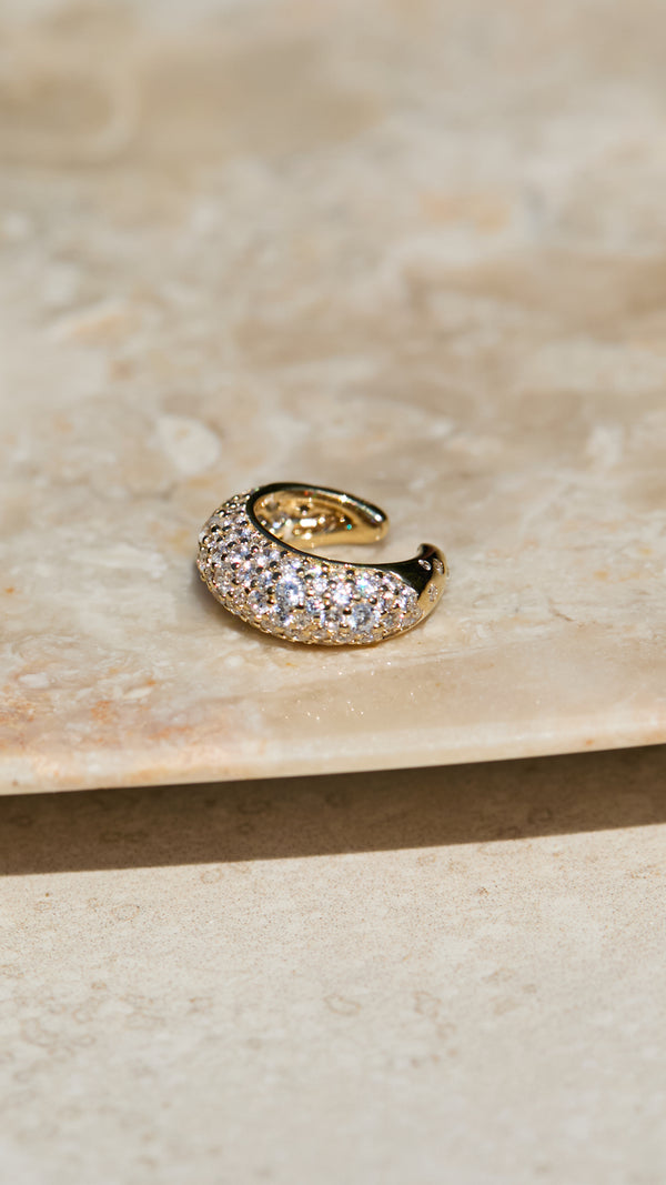 Hera Cuff Earring Pavé Gold Vermeil
