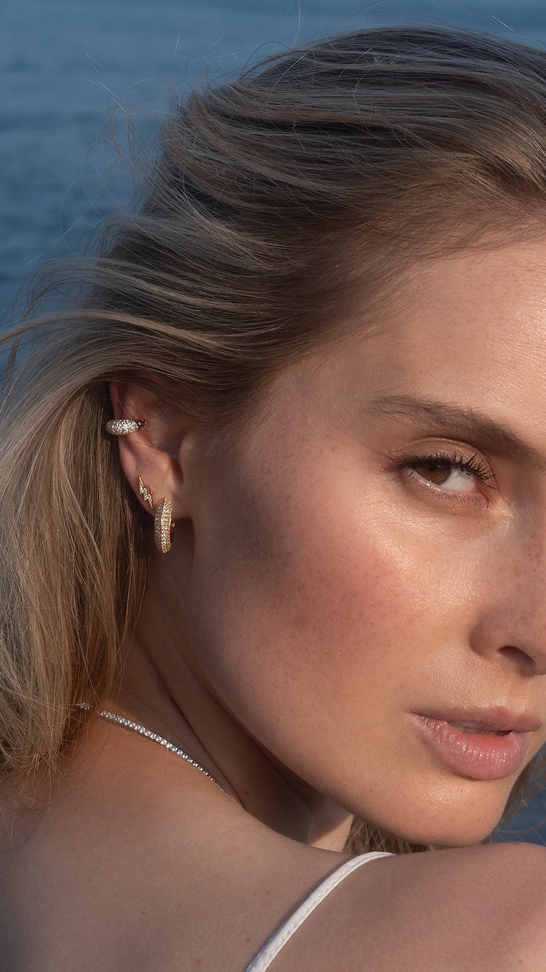 Hera Cuff Earring Pavé Gold Vermeil