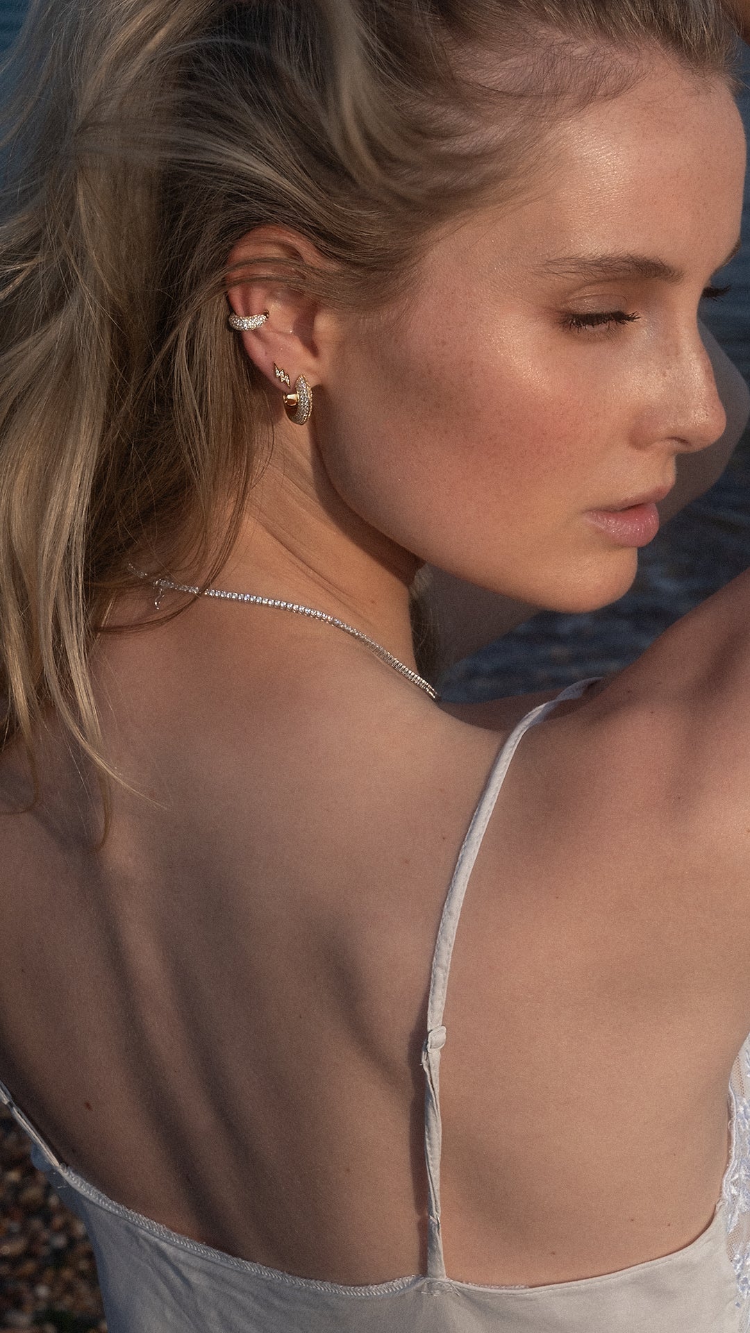 Hera Cuff Earring Pavé Gold Vermeil