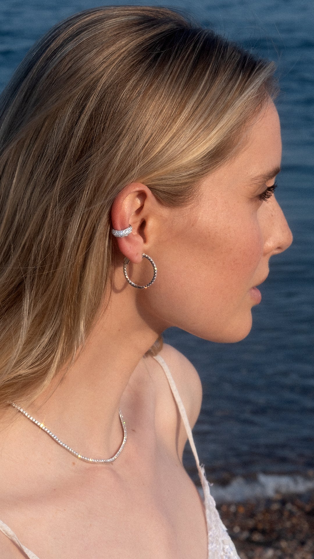 Hera Cuff Earring Pavé Sterling Silver