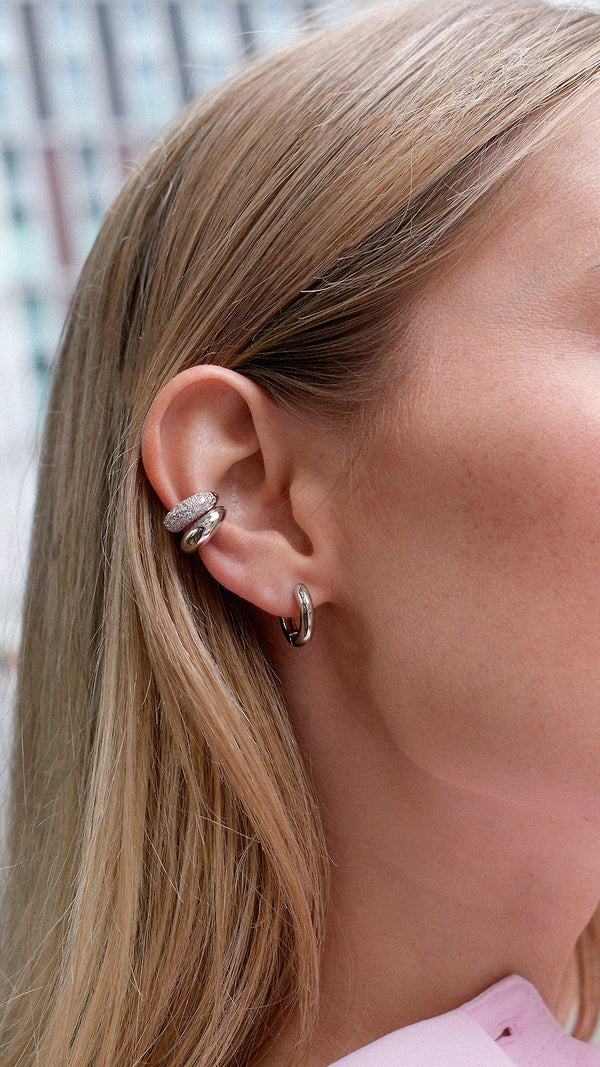 Hera Cuff Earring Pavé Sterling Silver