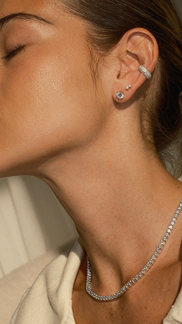 Hera Cuff Earring Pavé Sterling Silver