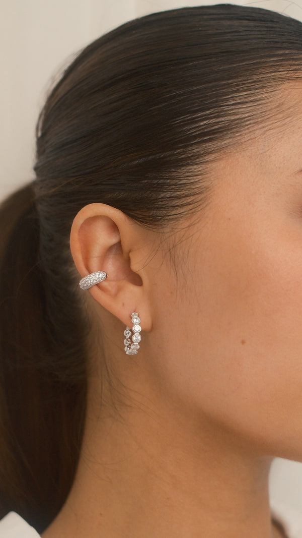 Hera Cuff Earring Pavé Sterling Silver