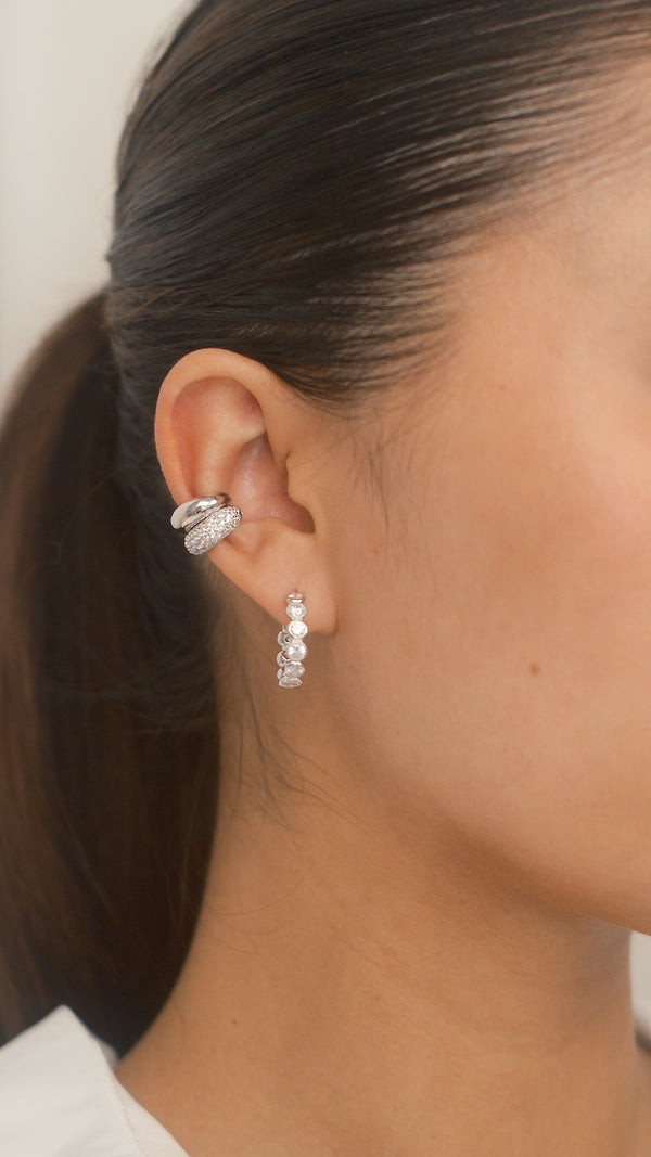 Hera Cuff Earring Pavé Sterling Silver
