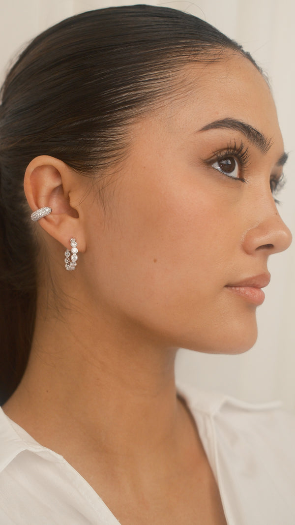 Hera Cuff Earring Pavé Sterling Silver