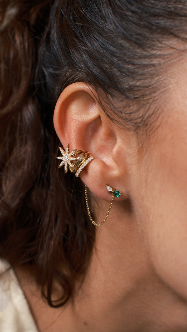 Hera Cuff Earring Nude Gold Vermeil
