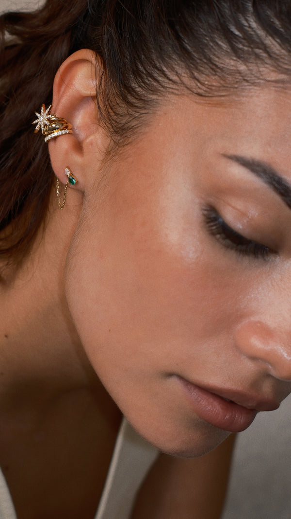 Hera Cuff Earring Nude Gold Vermeil