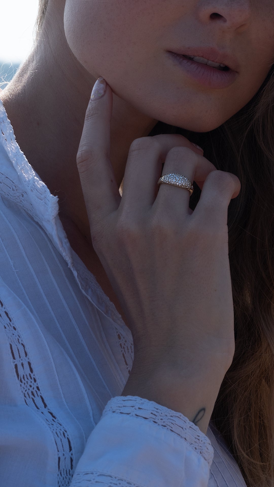 Hera Pavé Ring Gold Vermeil