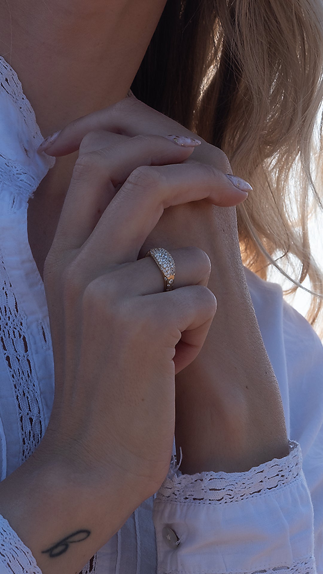 Hera Pavé Ring Gold Vermeil