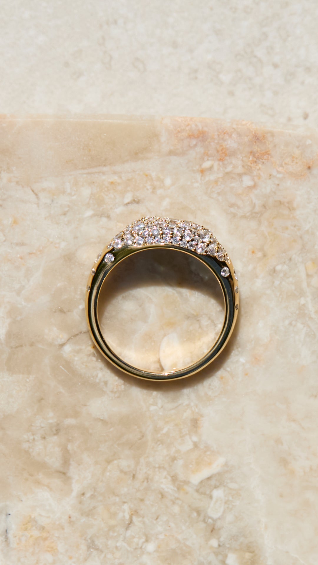 Hera Pavé Ring Gold Vermeil