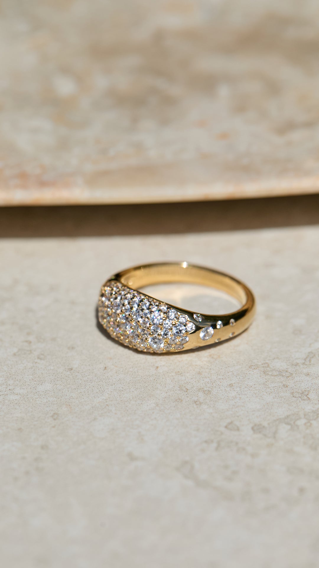 Hera Pavé Ring Gold Vermeil