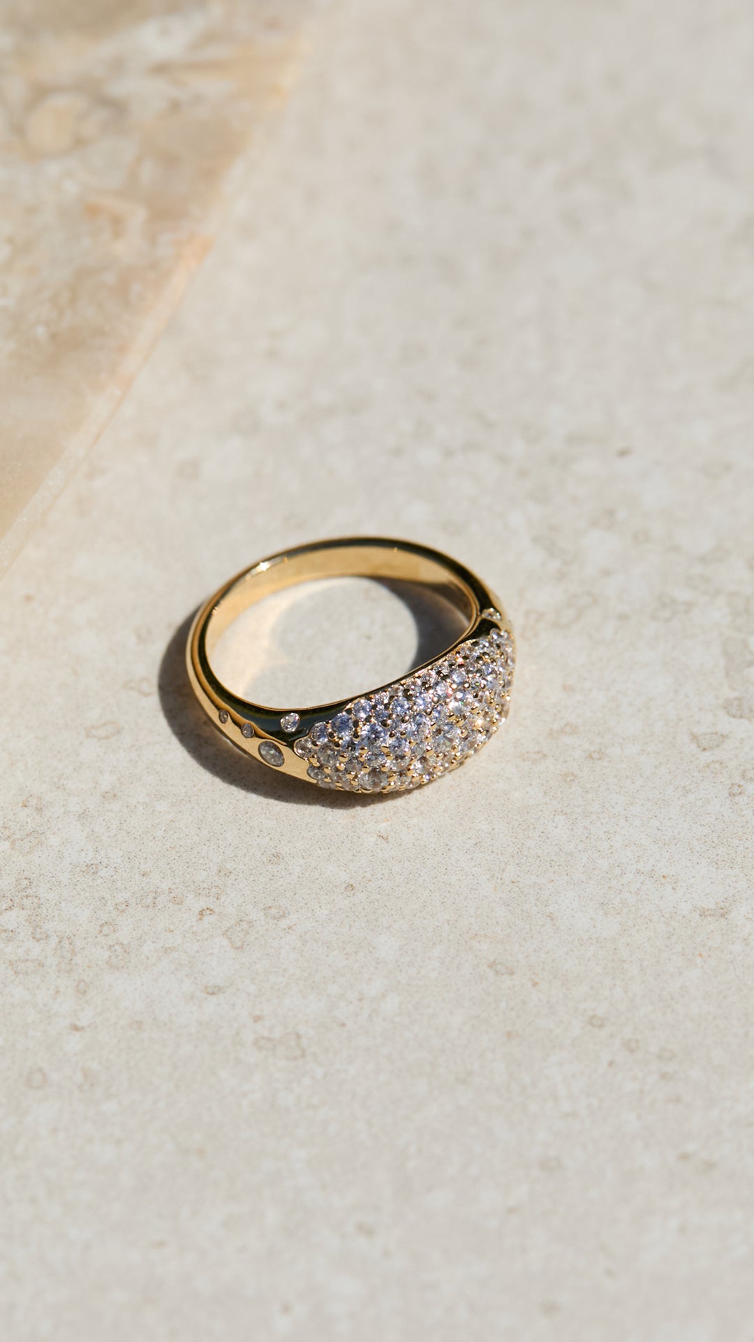Hera Pavé Ring Gold Vermeil