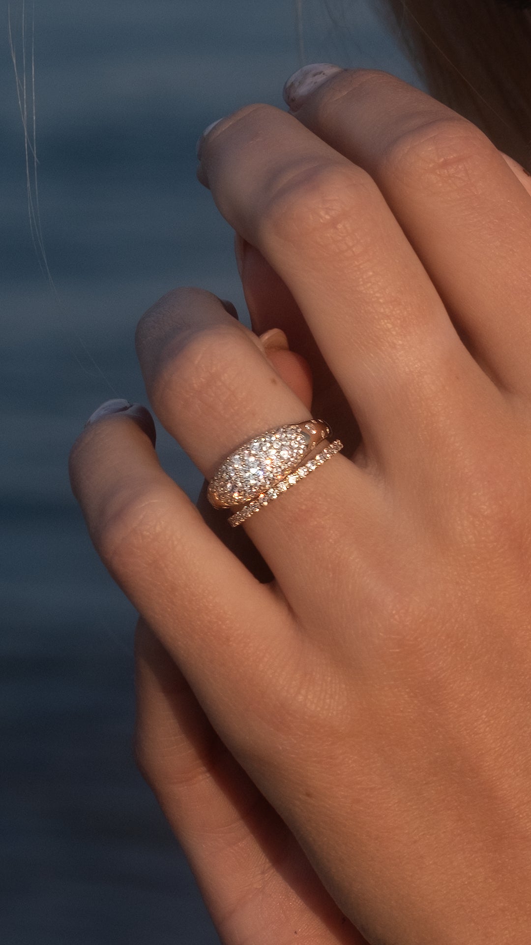 Hera Pavé Ring Gold Vermeil
