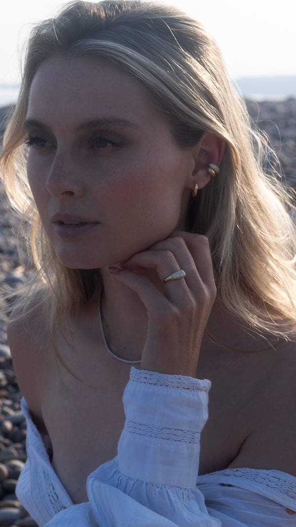 Hera Cuff Earring Nude Gold Vermeil
