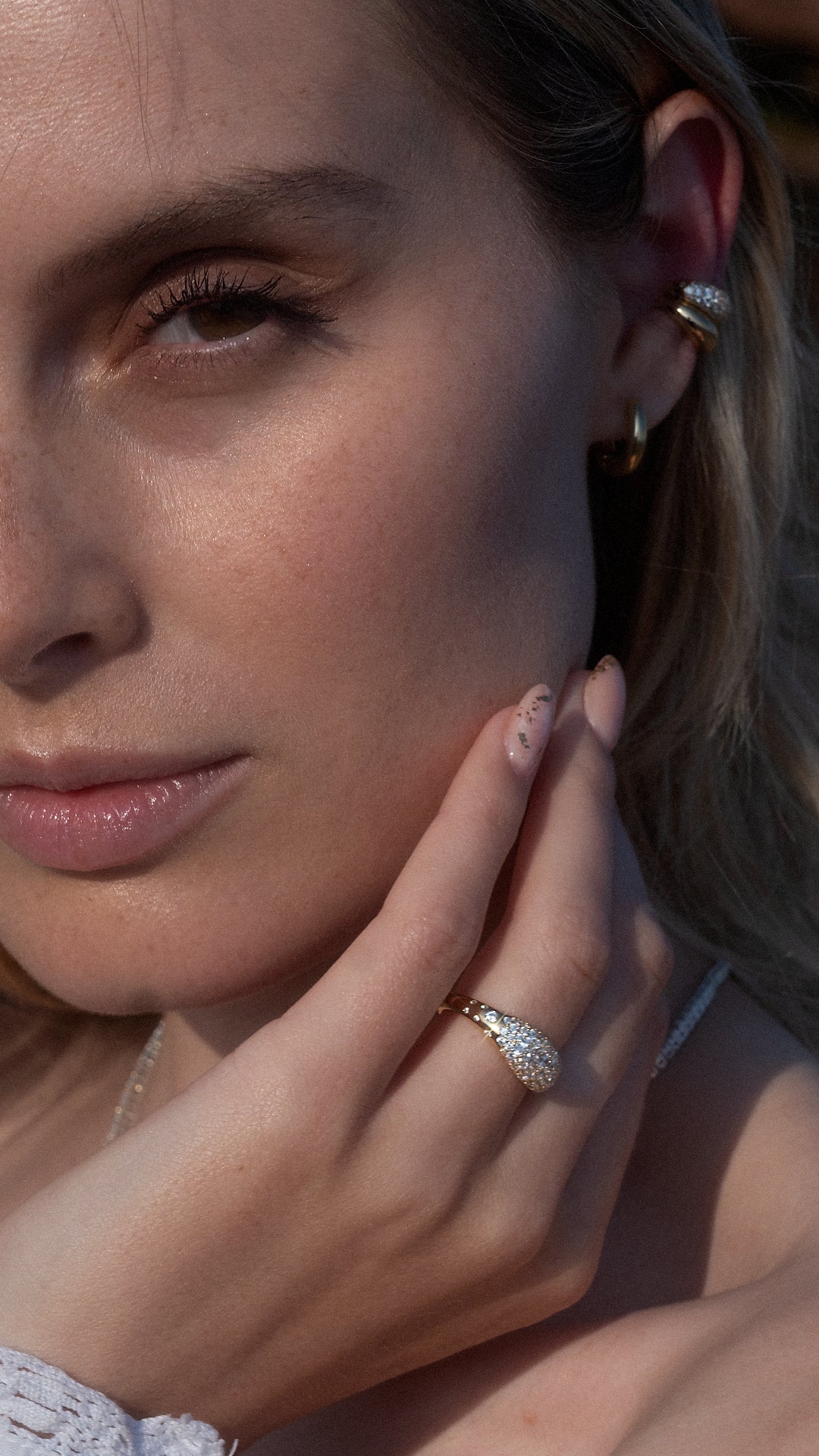 Hera Pavé Ring Gold Vermeil