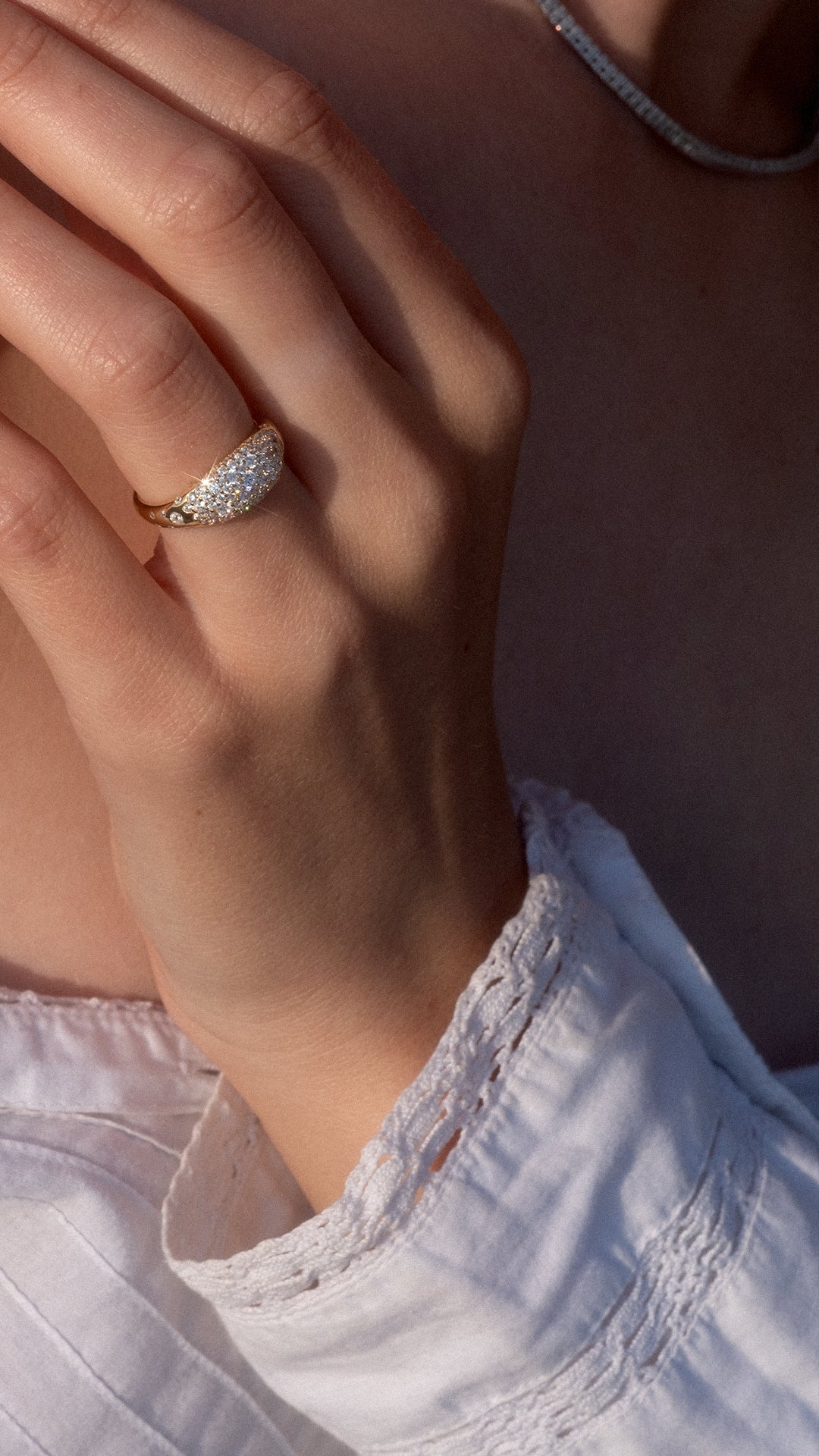 Hera Pavé Ring Gold Vermeil