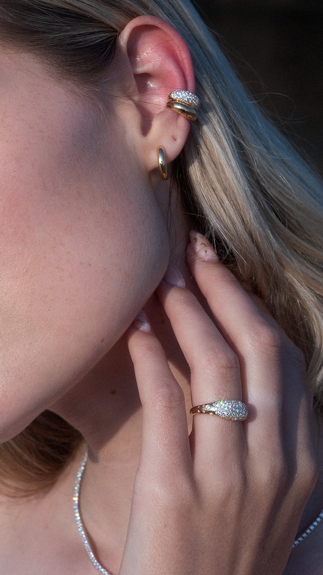 Hera Pavé Ring Gold Vermeil
