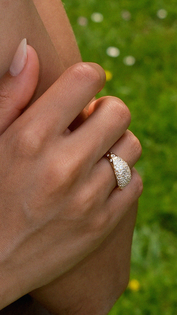 Hera Pavé Ring Gold Vermeil